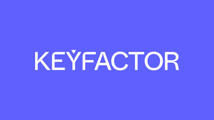 Keyfactor logo with indigo background